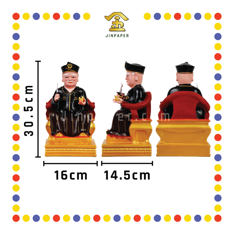 PRAYING STATUE 12寸 皇帽MISAI黑衣拿督公