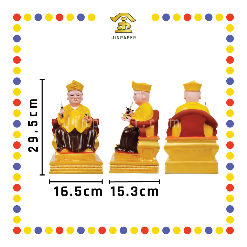 PRAYING STATUE 12寸 皇帽MISAI黄衣拿督公/刀