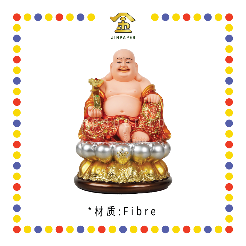 PRAYING STATUE 15寸 珍珠彩全莲笑佛