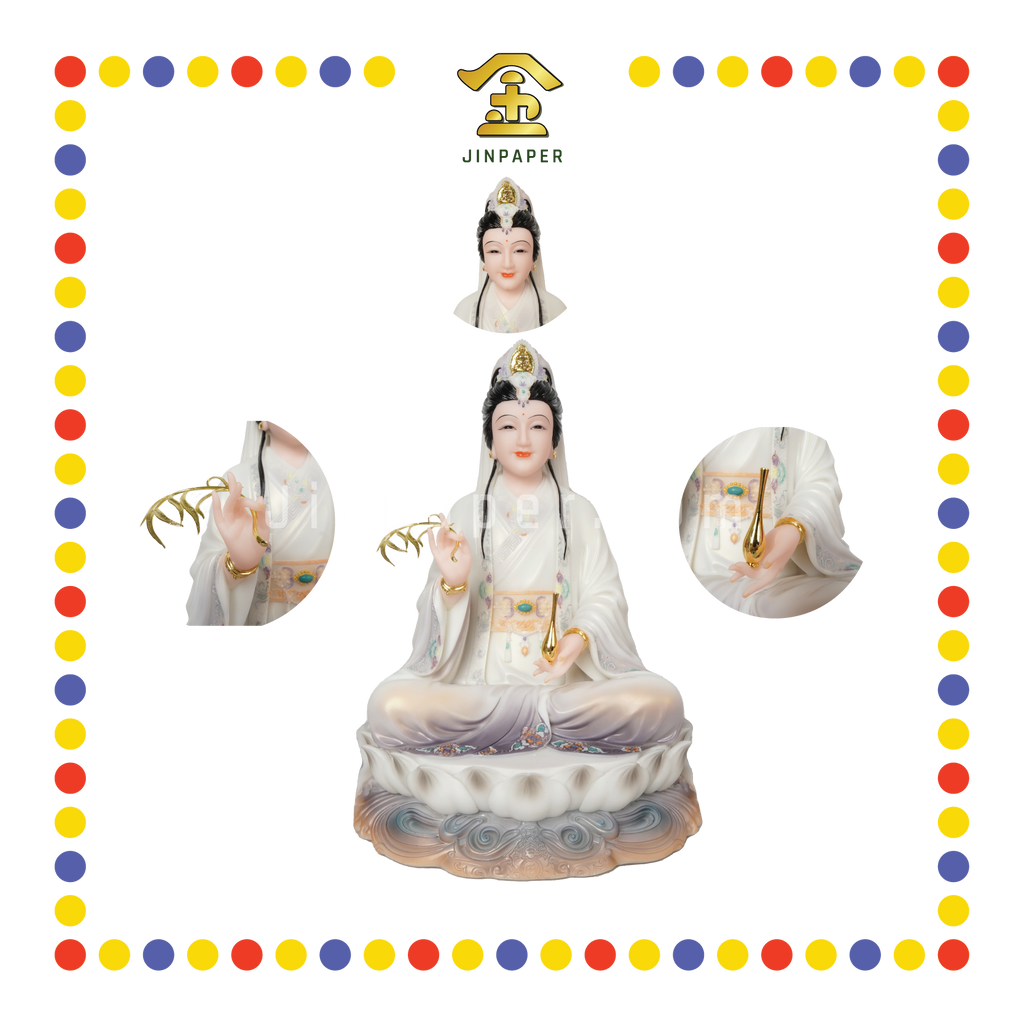 PRAYING  STATUE 16寸 实心紫衣妙善观音