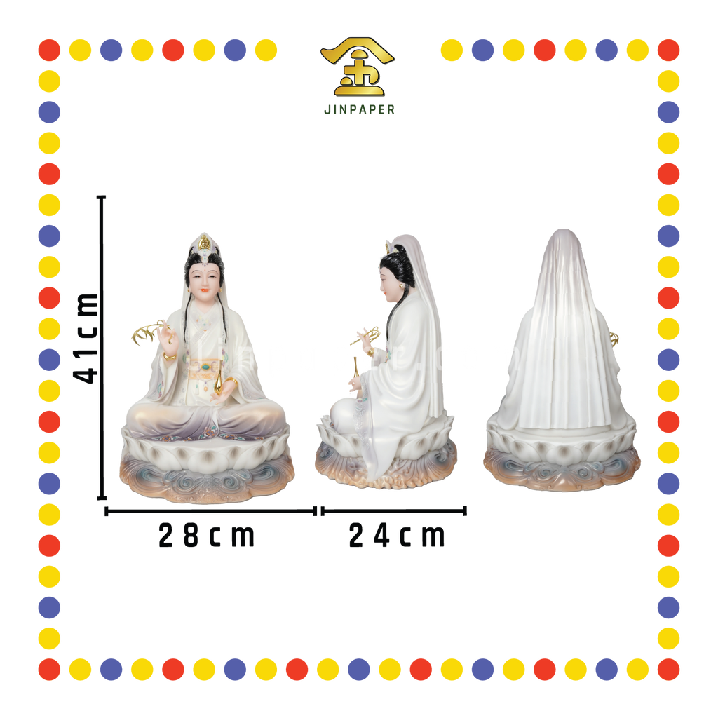 PRAYING  STATUE 16寸 实心紫衣妙善观音