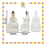 PRAYING STATUE 16寸 高温肤色描金坐莲观音