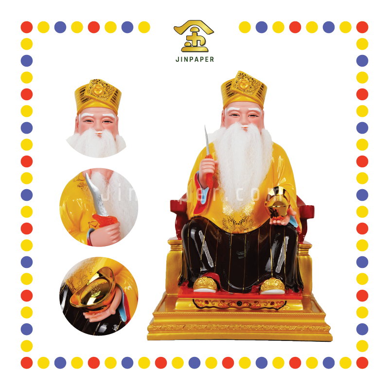 PRAYING STATUE 16寸 坐精品黄衣加须拿督公