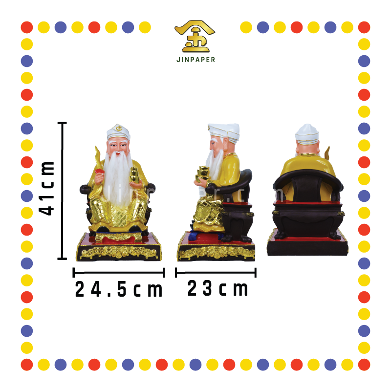 PRAYING STATUE 16寸 坐黄衣白苏丹帽加须拿督公