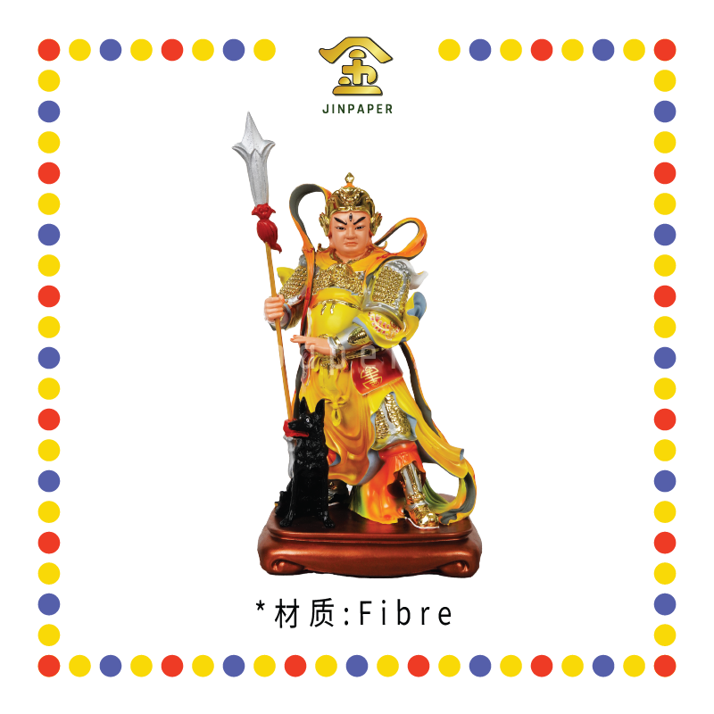 PRAYING STATUE 16寸 树脂珍珠淡彩新体站杨戬
