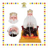 PRAYING STATUE 16寸 皇帽交叉脚真须白衣拿督公/拐