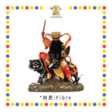 PRAYING STATUE 16寸 树脂金缕彩新体带骑武财神