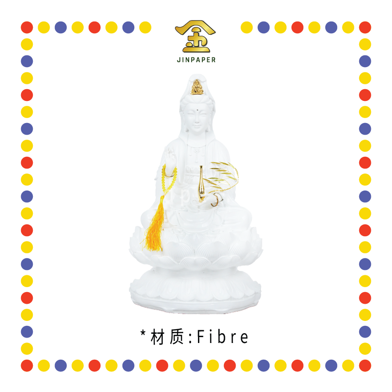 PRAYING STATUE 16寸 汉白玉观音