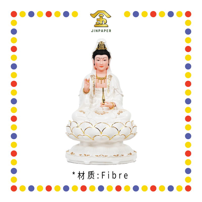 PRAYING STATUE 16寸 描金边观音