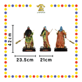 PRAYING STATUE 16寸 文武关公木色眼