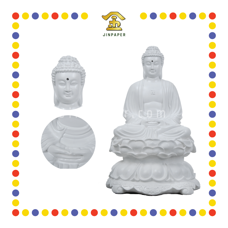 PRAYING STATUE 16寸 释迦新瓷白光油
