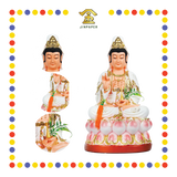 PRAYING STATUE 16寸 树脂全莲观音(白衣肤脸)