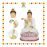 PRAYING STATUE 16寸 树脂幻彩白衣祥云观音