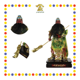 PRAYING STATUE 16寸 文武关公木色眼