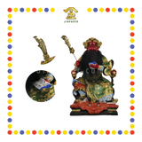 PRAYING STATUE 16寸 文武关公新青山衣水石须