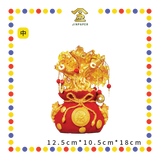 LUCKY GOODS 黄水晶红底袋袋财【小/中/大】