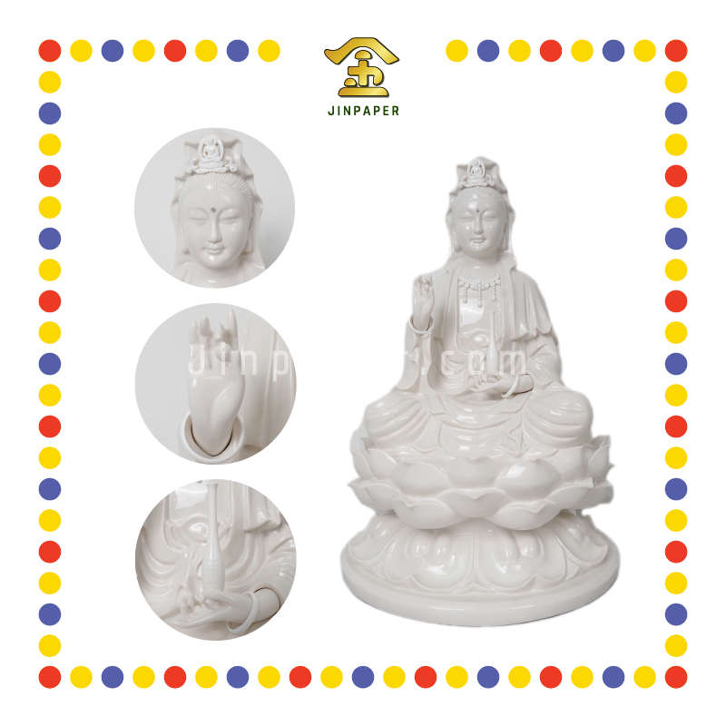 PRAYING STATUE 16寸 全白观音