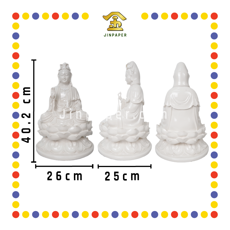 PRAYING STATUE 16寸 全白观音