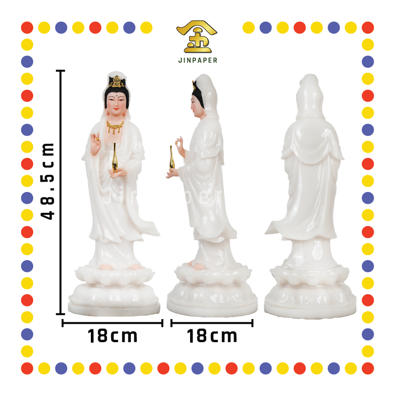 PRAYING STATUE 18寸 (立)全白观音