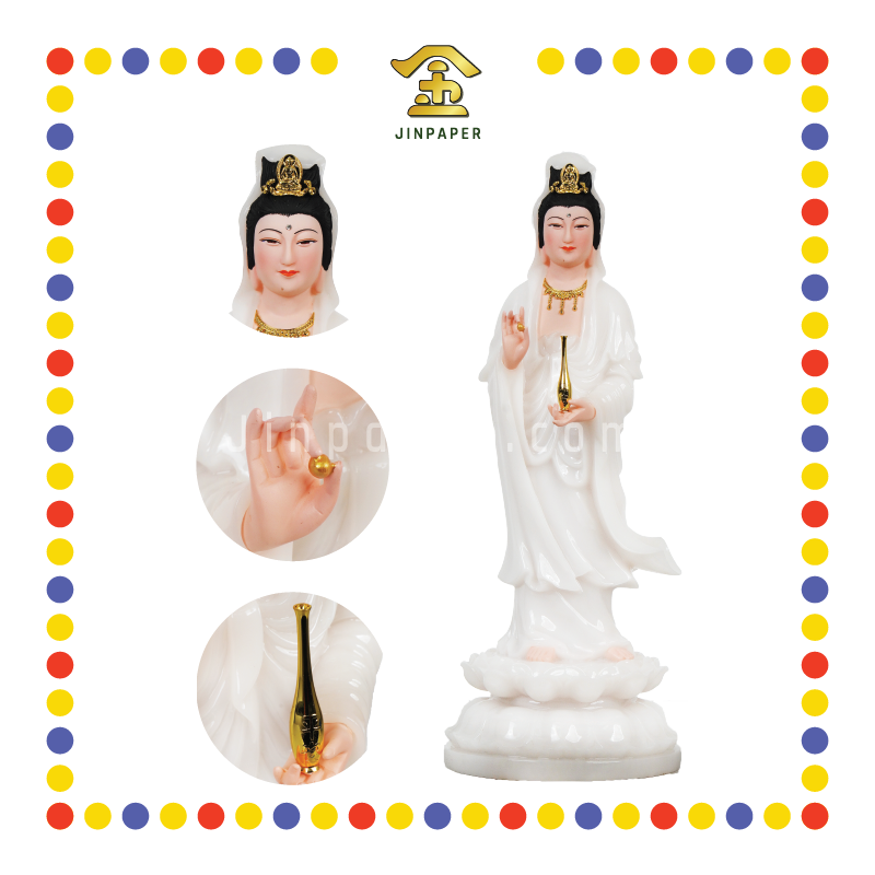 PRAYING STATUE 18寸 (立)全白观音