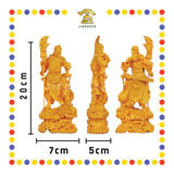 PRAYING STATUE 18cm 木色企关公