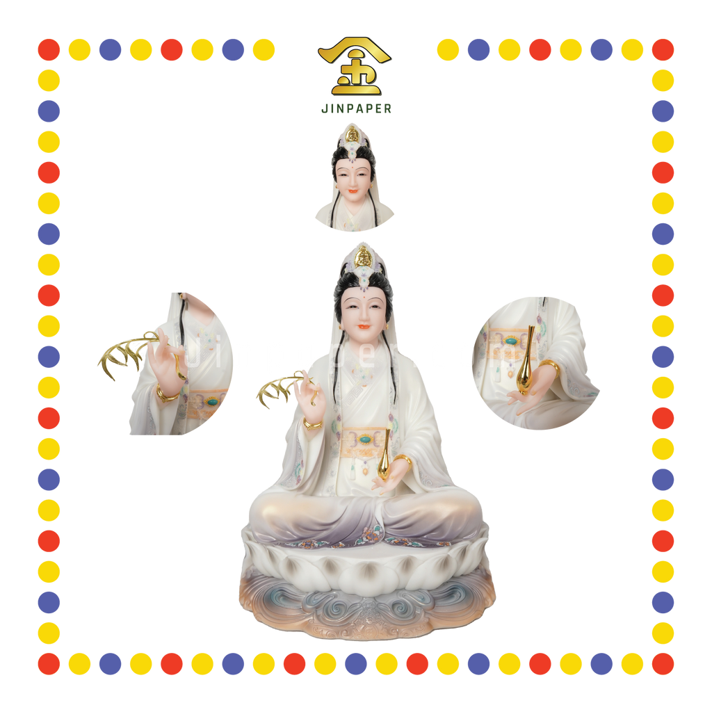 PRAYING  STATUE 19寸 实心紫衣妙善观音