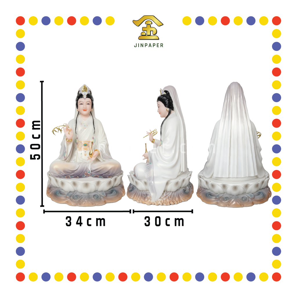 PRAYING  STATUE 19寸 实心紫衣妙善观音