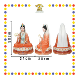 PRAYING  STATUE 19寸 实心红衣妙善观音