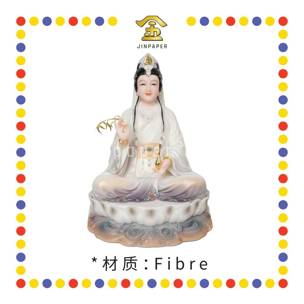 PRAYING  STATUE 19寸 实心紫衣妙善观音