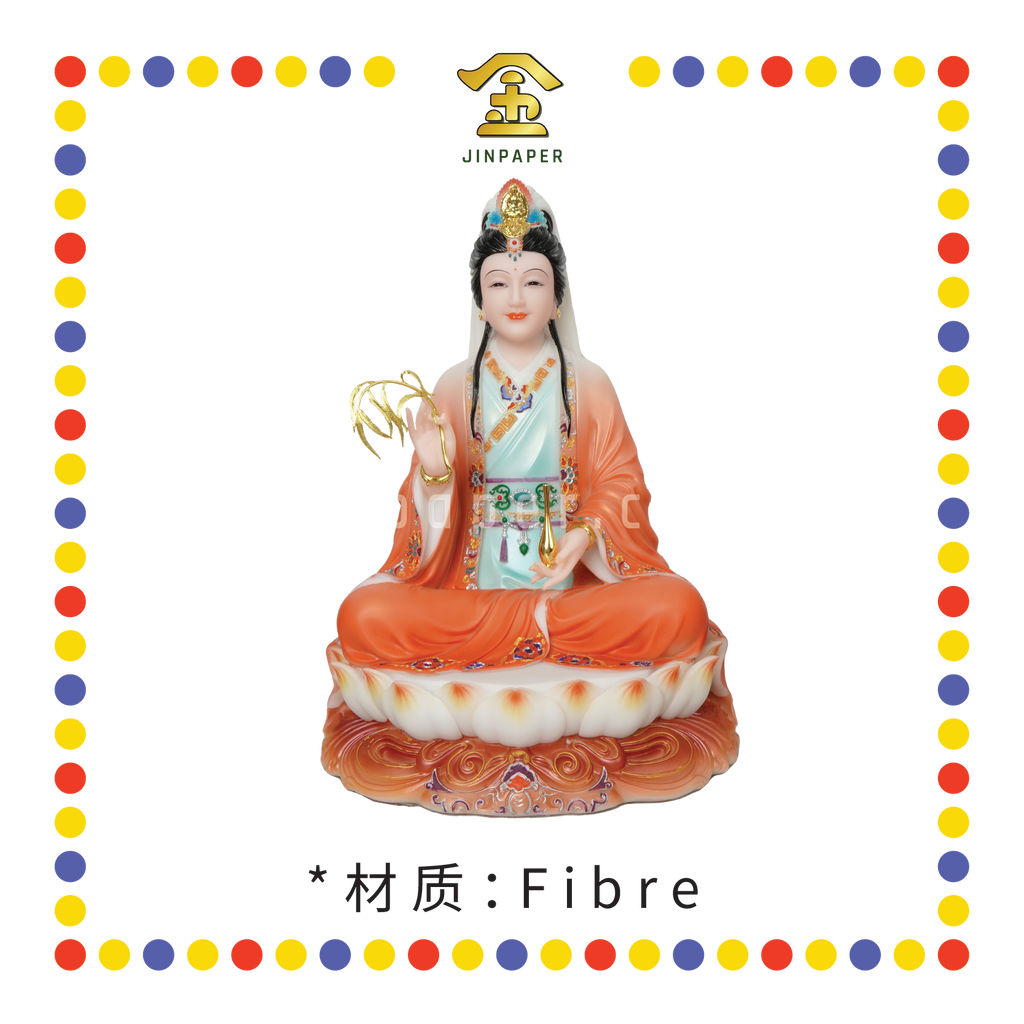 PRAYING  STATUE 19寸 实心红衣妙善观音