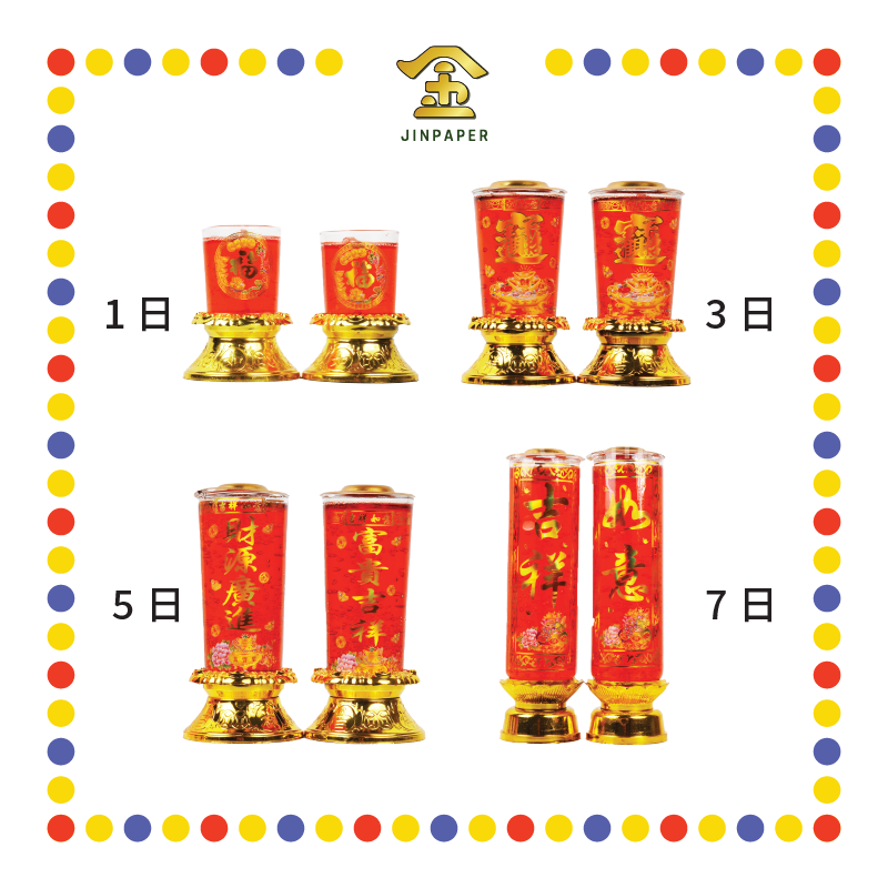 JOSS CANDLE【1日/3日/5日/7日】红玻璃水晶斗烛 (蜡烛)