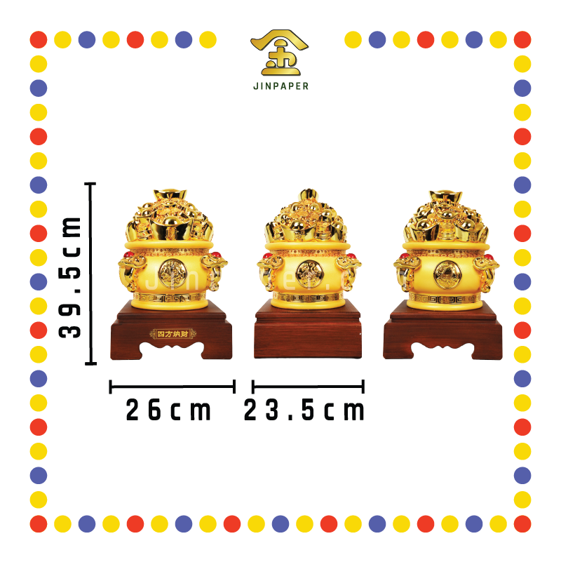 LUCKY GOODS 沙金四方纳财聚宝盆【小/中/大】