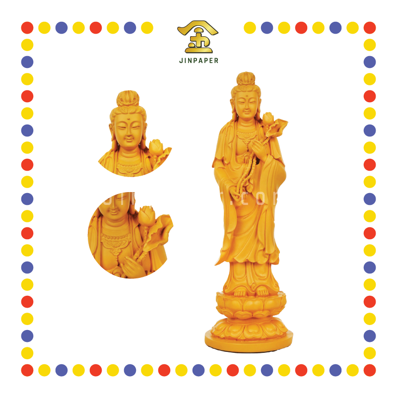 PRAYING STATUE 24cm 木色西方三圣(套)