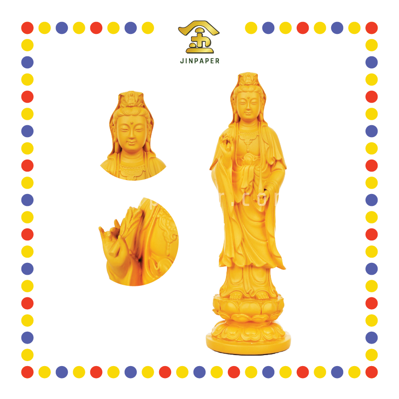 PRAYING STATUE 24cm 木色西方三圣(套)