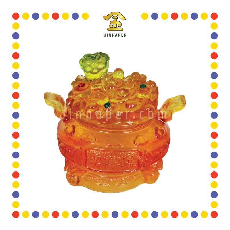 LUCKY GOODS 2寸 仿琉璃聚宝盆