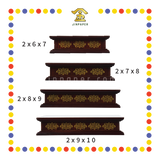 STATUE STAND 2''高 棕边/莲花雕刻垫座(多种尺寸)