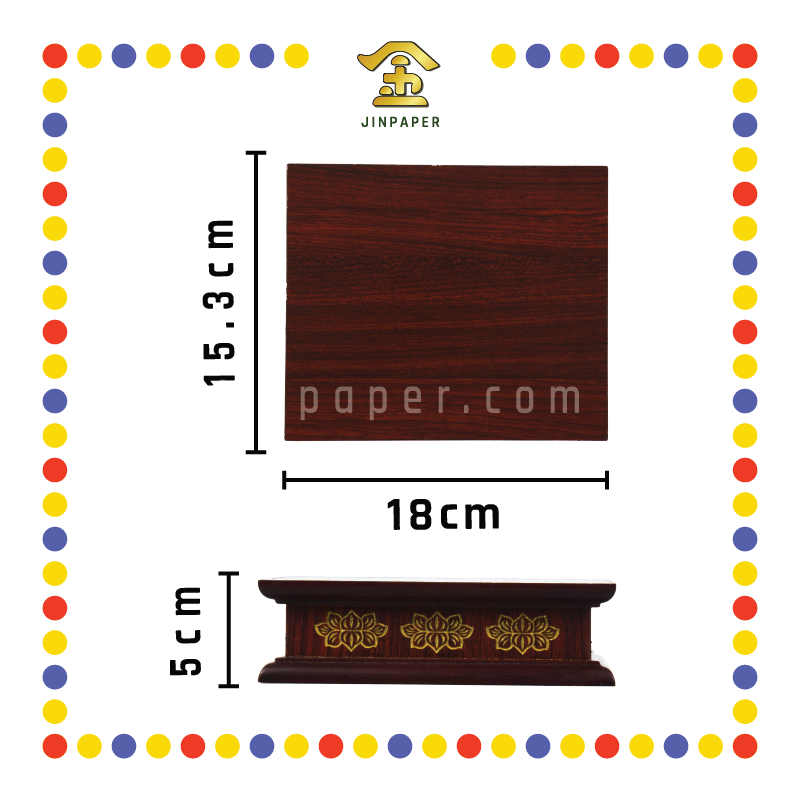 STATUE STAND 2''高 棕边/莲花雕刻垫座(多种尺寸)