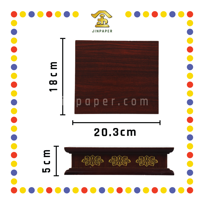 STATUE STAND 2''高 棕边/莲花雕刻垫座(多种尺寸)