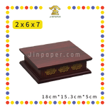 STATUE STAND 2''高 棕边/莲花雕刻垫座(多种尺寸)