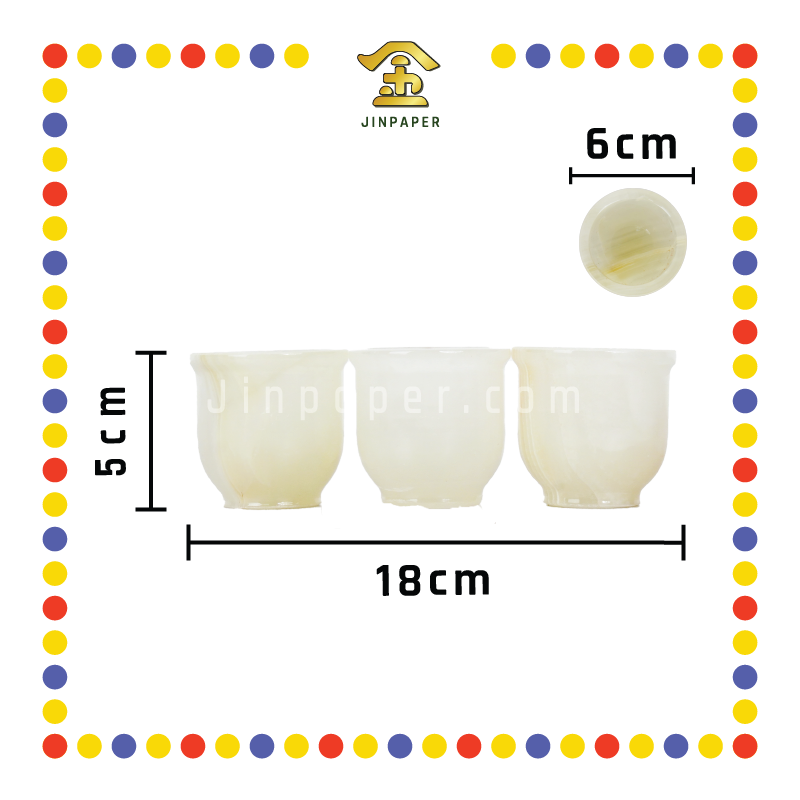 PRAYING CUP 【2寸/2寸½】玉酒杯【小/加大】(套)