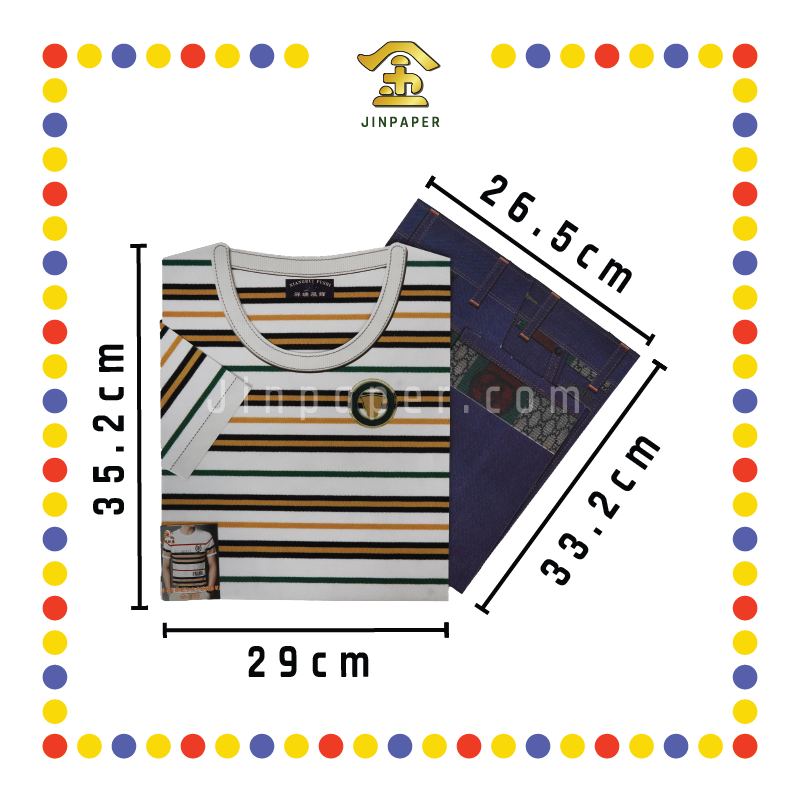 JOSS PAPER G033 奢华男圆领T恤配牛仔裤 (冥纸)