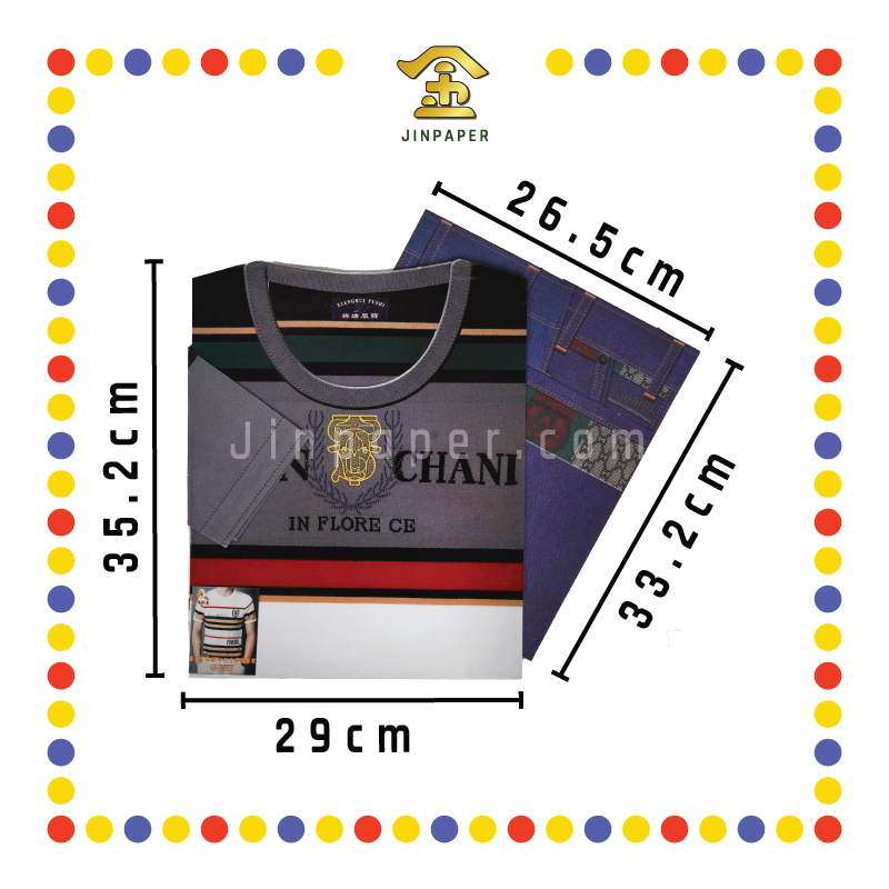 JOSS PAPER G033 奢华男圆领T恤配牛仔裤 (冥纸)