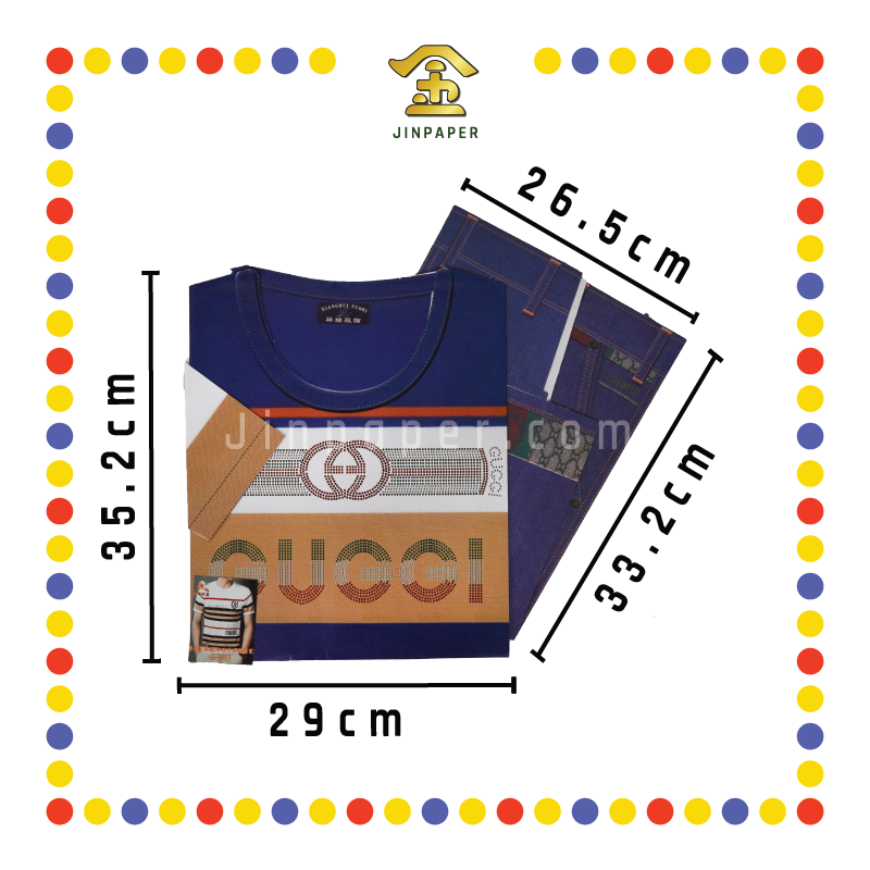 JOSS PAPER G033 奢华男圆领T恤配牛仔裤 (冥纸)