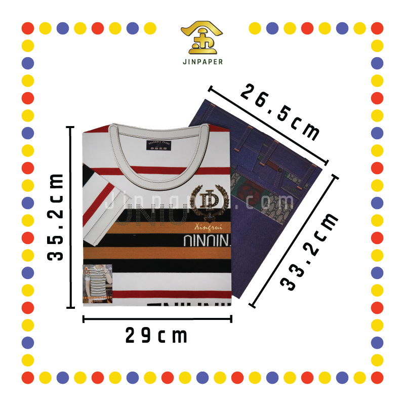 JOSS PAPER G033 奢华男圆领T恤配牛仔裤 (冥纸)