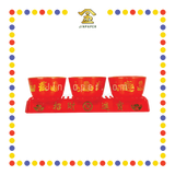 PRAYING CUP 3882 3头水晶元宝发财套杯