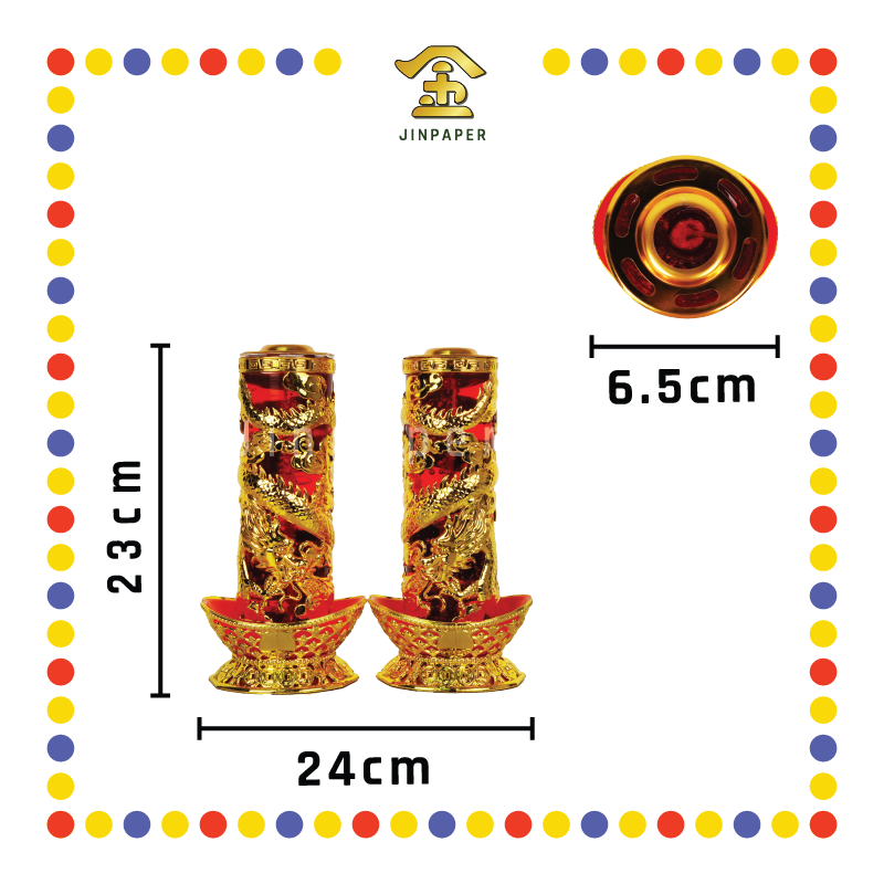 JOSS CANDLE【3天/5天/7天/10天】招财龙水晶斗烛 (蜡烛)