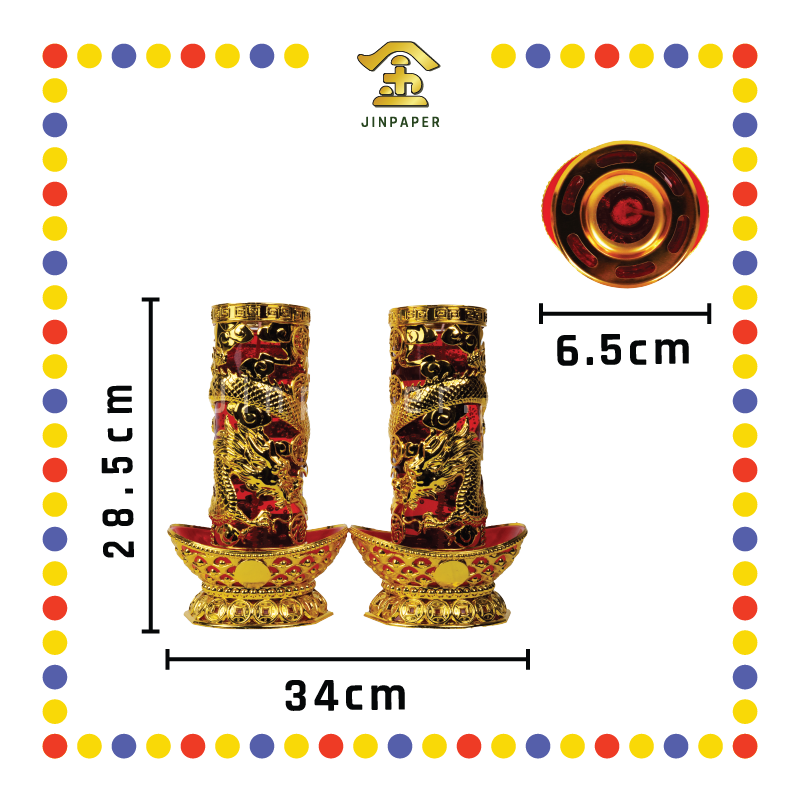 JOSS CANDLE【3天/5天/7天/10天】招财龙水晶斗烛 (蜡烛)