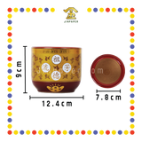 PRAYING CENSER 40号 朱红描金祖先炉 (香炉)