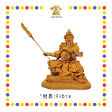 PRAYING STATUE 4寸 木色坐指日江东剑指关公