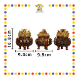 LUCKY GOODS 4寸 红铜色高脚聚宝盆